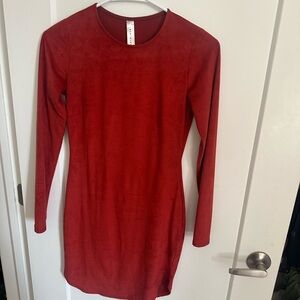 Very soft Burnt orange Long Sleeve Dress